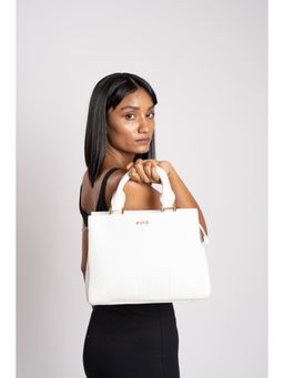 Eske - Nova Black Vegan Leather Croco Design Satchel for Women