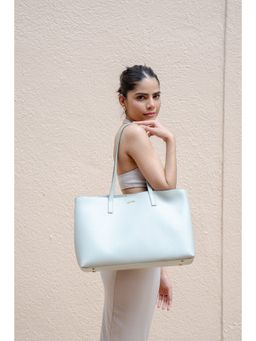 Eske - Victora Green Solid Vegan Leather Tote