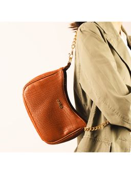 Eske - Jena Brown Animal Print Vegan Leather Shoulder Bag