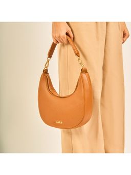 Eske - Snow Tan Solid Vegan Leather Hobo Bag