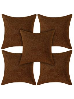 Kuber Industries - Brown Cushion Covers (Pack of 5)