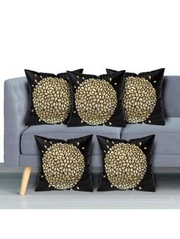 Kuber Industries - Black Cushion Covers (Pack of 5)
