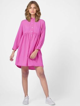 ONLY - Women Solid Pink Dress