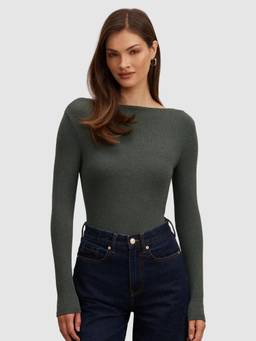 Forever New - Women Green Solid/Plain Fabric Top