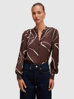 Forever New - Women Brown Abstract Polyester Top