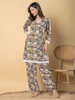 Readiprint - Women Grey Printed Co-Ord (Set of 2)