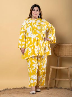Readiprint - Women Yellow Printed Co-Ord (Set of 2)