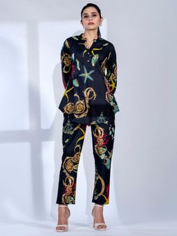 Readiprint - Women Black Printed Co-Ord (Set of 2)