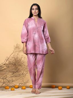 Readiprint - Women Mauve Printed Co-Ord (Set of 2)