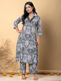 Readiprint - Women Black Printed Co-Ord (Set of 2)