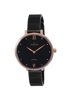 PA Maxima - Attivo Analog Watch for Women in Black Dial Color
