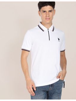 U.S. POLO ASSN. - Tipped Zipper Polo Shirt