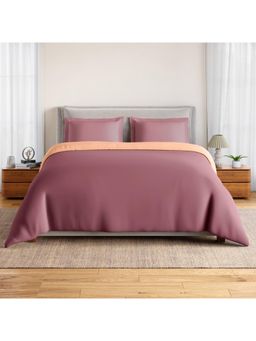 SPACES - Peach Solid Cotton Double Blanket Quilt