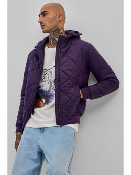 Snitch - Purple Puffer Hooded Jacket