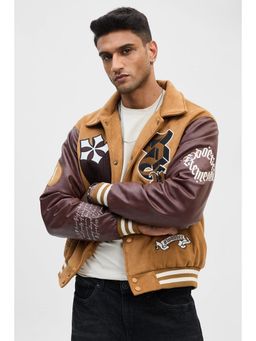 Snitch - Legends Anarchy Light Brown Varsity Jacket