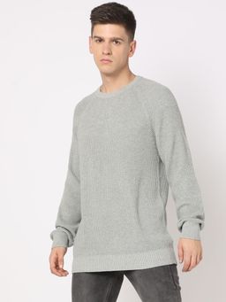GAP - Grey Solid Regular Fit Sweater