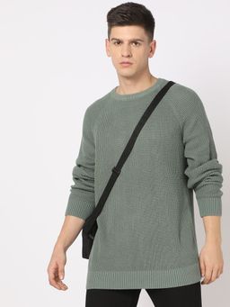 GAP - Green Solid Regular Fit Sweater
