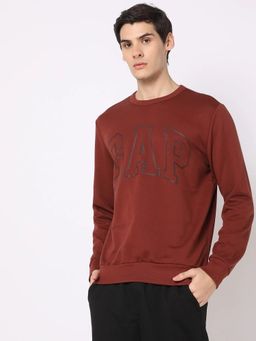 GAP - Brown Solid Regular Fit Sweatshirt
