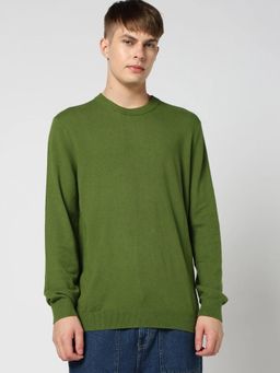 GAP - Green Solid Regular Fit Sweater