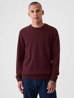GAP - Burgundy Solid Regular Fit Sweater