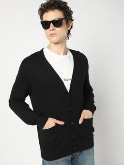 GAP - Black Solid Regular Fit Sweater