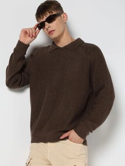 GAP - Brown Solid Regular Fit Sweater