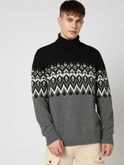 GAP - Black Woven Regular Fit Sweater