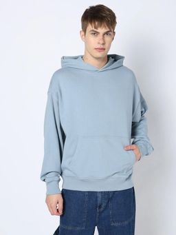 GAP - Blue Solid Regular Fit Hoodie