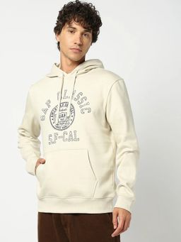 GAP - Cream Printed Regular Fit Sweatshirt