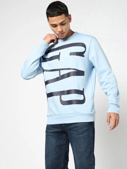 GAP - Blue Printed Regular Fit Sweatshirt