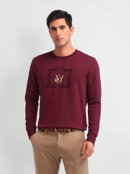 Arrow Newyork - Red Printed Regular Fit Sweatshirt