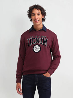U.S. Polo Assn. Denim Co. - Red Printed Regular Fit Sweatshirt