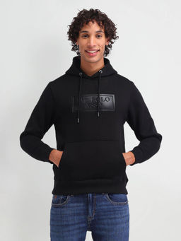 U.S. Polo Assn. Denim Co. - Black Solid Regular Fit Hoodie