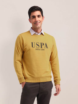 U.S. POLO ASSN. - Yellow Printed Regular Fit Sweatshirt