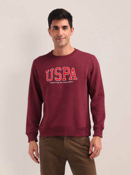 U.S. POLO ASSN. - Red Printed Regular Fit Sweatshirt
