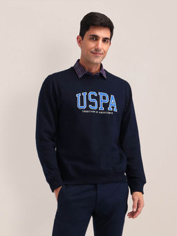 U.S. POLO ASSN. - Blue Printed Regular Fit Sweatshirt