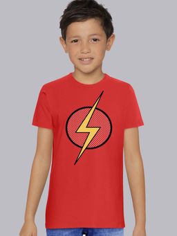Kidsville - Dc League Of Super Pets Regular Fit Crew Neck Bright Red T-Shirt for Boys