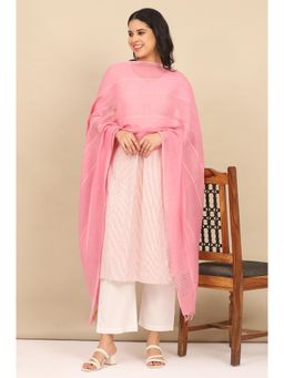 Aurelia - Women Pink Pure Cotton Stripes Dupatta