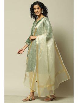 Rangriti - Women Gold Polyester Solid Dupatta