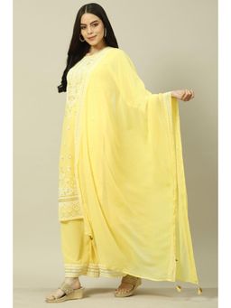 Rangriti - Women Yellow Rayon Solid Dupatta