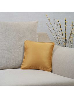 HomeTown - Nora Shades Suede Reversible Solid Cushion Cover 30 x 30 Cm in Mustard Colour