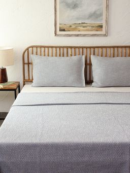 House This - Vindhya Double Bedcover Light Blue (Queen)