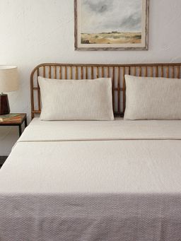 House This - Vindhya Double Bedcover Natural (Queen)