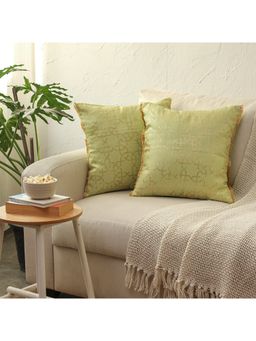 House This - Mandav Cushion Cover Green (16x16 inches)