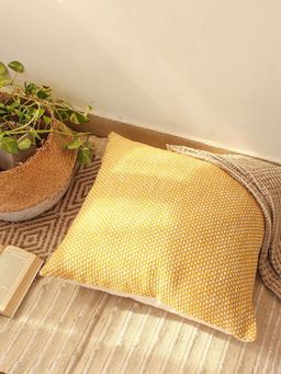 House This - Vindhya Cushion Covers Yellow (24x24 inches)