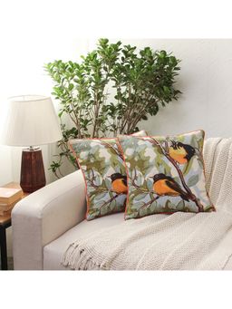 House This - The Native Oriole Cushion Covers Green (16x16 inches)