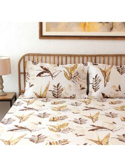 House This - Vanam Bedsheet Set Gift Box Brown (King)