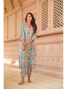 DIMPLE DESIGN STUDIO - Pink Firozi Jaal (Set of 2)