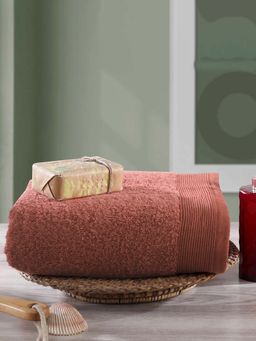 Maspar - Brown Cotton Solid 550 Gsm Bath Towel