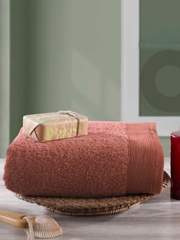 Maspar - Brown Cotton Solid Soft Absorbent Anti-Bacterial 550 Gsm Beach Towel